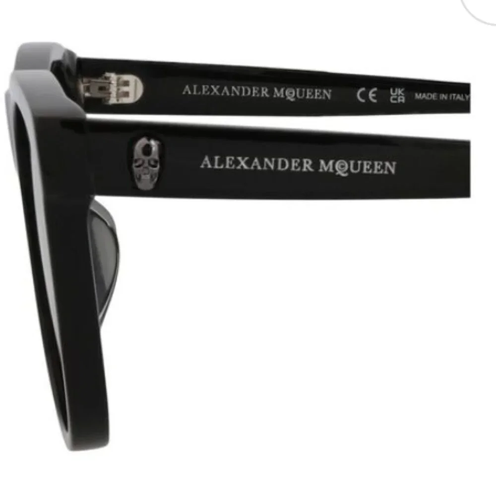 Alexander McQueen Square-Frame Acetate Sunglasses Black Unisex-Adult